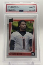 2021 Panini Donruss - Rated Rookie Ja'Marr Chase #262 Portrait (RC) PSA 10