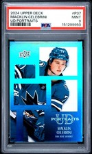 PSA 9 - MACKLIN CELEBRINI #P37 RC 2024 UPPER DECK UD PORTRAITS ROOKIE