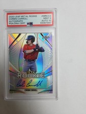 2020 Corbin Carroll PSA 10 AUTO /50 AND PSA 9 LEAF METAL ROOKIE