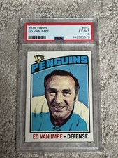 1976 TOPPS HOCKEY CARD PSA 6 ED VAN IMPE PITTSBURGH PENGUINS