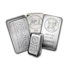 10 oz Silver Bar Secondary Market (Random Brand) .999 Fine