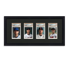 PSA Graded Card Frame Display Holds (4) Slabs Baseball, UV Protection (optional)