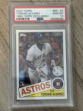 2020 Topps 1985 Topps 35th Anniv Yordan Alvarez Rookie #85-50 PSA 10