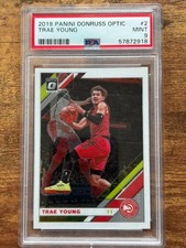 2019 Panini Donruss Optic Basketball Card #2 Trae Young Atlanta Hawks PSA 9