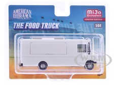 FOOD TRUCK PLAIN WHITE 1/64 DIECAST MODEL BY AMERICAN DIORAMA 70200MJ