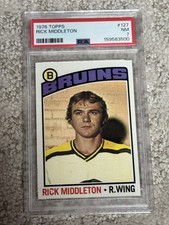 1976 TOPPS HOCKEY CARD PSA 7 RICK MIDDLETON BOSTON BRUINS