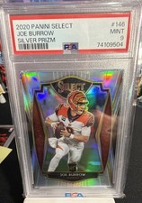 2020 Panini Select - Premier Level Joe Burrow #146 Silver Prizm (RC) PSA 9