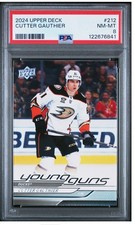2024-25 Upper Deck Series 1 - Young Guns Cutter Gauthier #212 PSA 8