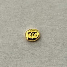 1 quarter gram GOLD bar .9999 hand poured bar 1/4 g + 1 gram .999 silver bar