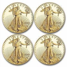 U.S. Mint 2022 Gold American Eagle $50 1 oz Coin Lot of 4 (0.9167)