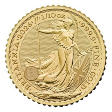 2026 Great Britain Gold Britannia £10 1/10 oz - BU