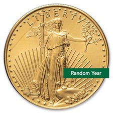 1/2 oz American $25 Gold Eagle Coin BU (Random Year)