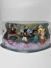 Disney Store Jasmine Figurine Playset Aladdin Jafar Genie Sultan Rajah