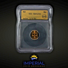 1 Gram Gold Bar ICG Verified Genuine .9999 Fine Gold Bullion Affordable Stacking