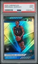 2020-21 Panini Chronicles XR IMMANUEL QUICKLEY #297 Knicks RC ROOKIE PSA MINT
