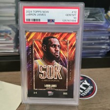 2024 Topps Now LeBron James #12 PSA 10 Graded Basketball Card Los Angeles Lakers