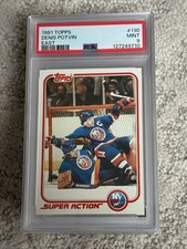 PSA 9 HOCKEY CARD 1981 TOPPS DENIS POTVIN HOF SUPER ACTION NEW YORK ISLANDERS