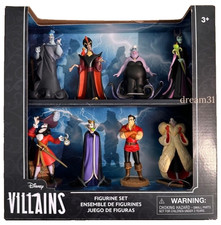 NIB Disney Parks Villains Figurine 8 pieces Play Toy Set Jafar, Hades, Gaston