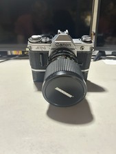 Vintage Canon AT-1  35mm Film Camera + Rokinon 28-80mm Auto Zoom Lens (WORKS)