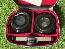 Vintage Lentar Camera Lens Set with Case – Telephoto & Wide Angle Japan 
