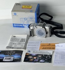 [New Open Box] Konica Minolta Maxxum 50 35mm SLR Film Camera Silver - Tested