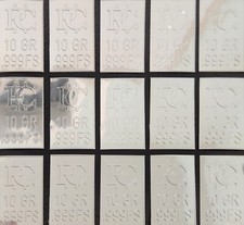 150 Grains .999 Silver Silver Bullion Silver Metal Bars 15 Pack Silver Stamps
