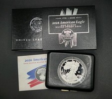 2026-W Dual Date 1oz .999 Silver Eagle Proof w/ Box & COA | See Description