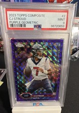 2023 Topps Composite Topps Chrome C.J. Stroud Purple Geometric Refractor PSA 9