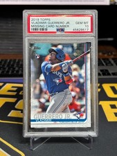 2019 Topps VLADIMIR GUERRERO JR. Missing Card Number PSA 10 💎