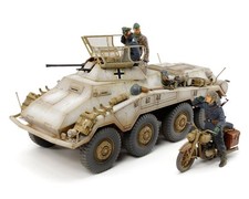Tamiya 1/35 German Heavy Armored Car & Motorcycle Plastic Model Kit [TAM37019]
