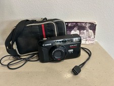 Canon Black Sure Shot Telemax 38/70 Point & Shoot Film Camera New Battery TESTED