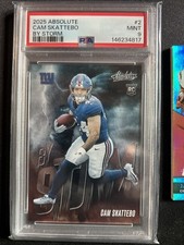 2025 Absolute - By Storm Cam Skattebo #2 (RC) PSA 8/Jamarr Chase Relic (2)card