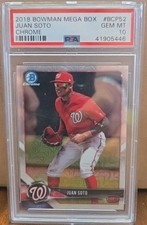 2018 Bowman Chrome Mega Box Juan Soto #BCP52 Rookie PSA 10 GEM-MT