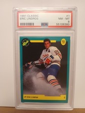 Eric Lindros 1991 Classic PSA Graded 8 NM-MT Hockey Rookie Card #1
