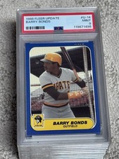 PSA 9 BASEBALL CARD 1986 FLEER UPDATE BARRY BONDS PITTSBURGH PIRATES ROOKIE