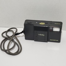 Vintage Olympus Infinity AF-1 35mm Film Camera Zuiko f/2.8 Tested Flash / Motor