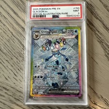 2025 POKEMON PRE EN-PRISMATIC EVOLUTIONS #150 GLACEON EX PSA 9
