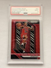 2018-19 Prizm WENDELL CARTER Ruby Wave #80 Rookie Bulls PSA 9