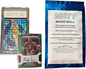MNTY Basketball Card Graded Mystery Pack, 1 Graded MNTY Card, 1 Ungraded Autograph Card