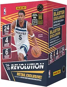 2024–25 Panini Revolution NBA Basketball Blaster Box – Official NBA Trading Cards – Includes Blaster-Exclusive Parallels, Inserts & Rookie Cards – Panini Retail Edition