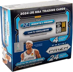 2024-25 Panini PRIZM Basketball Retail Box, 24 Packs per Box, 4 Cards per Pack