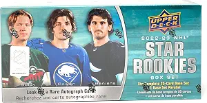 Upper Deck 2022-23 NHL Star Rookies Box Set of Hockey Cards (Complete 25-Card Base Set + 1 Base Set Parallel)