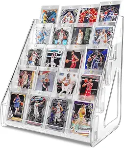 Trading Card Display Stand, Vertical Card Holder, 5-Tier, 1 Pack