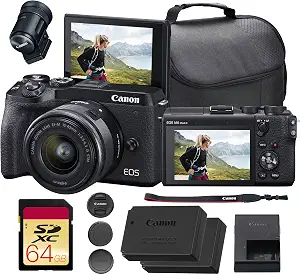 Canon EOS M6 II 24.2MP Mirrorless Digital Camera w/ 15-45mm [EXC+]