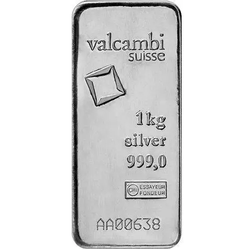 1 Kilo Valcambi Cast Silver Bar (new w/ assay card)