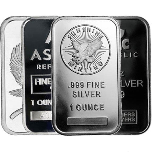 1 oz Silver Bar (any mint, varied condition)