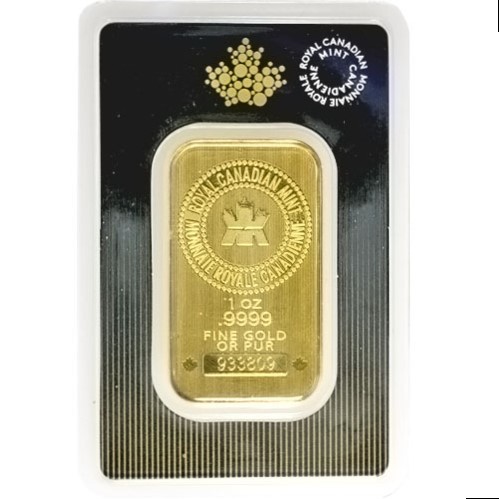 1 oz (RCM) Royal Canadian Mint Gold Bar (New w/ Assay)