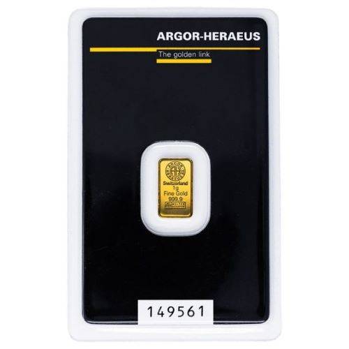 1 Gram Heraeus Gold Bar