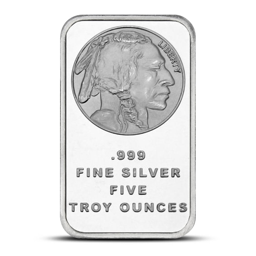 STM Silver 5 oz Buffalo Bar