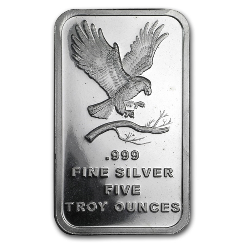 STM Silver 5 oz Eagle Bar